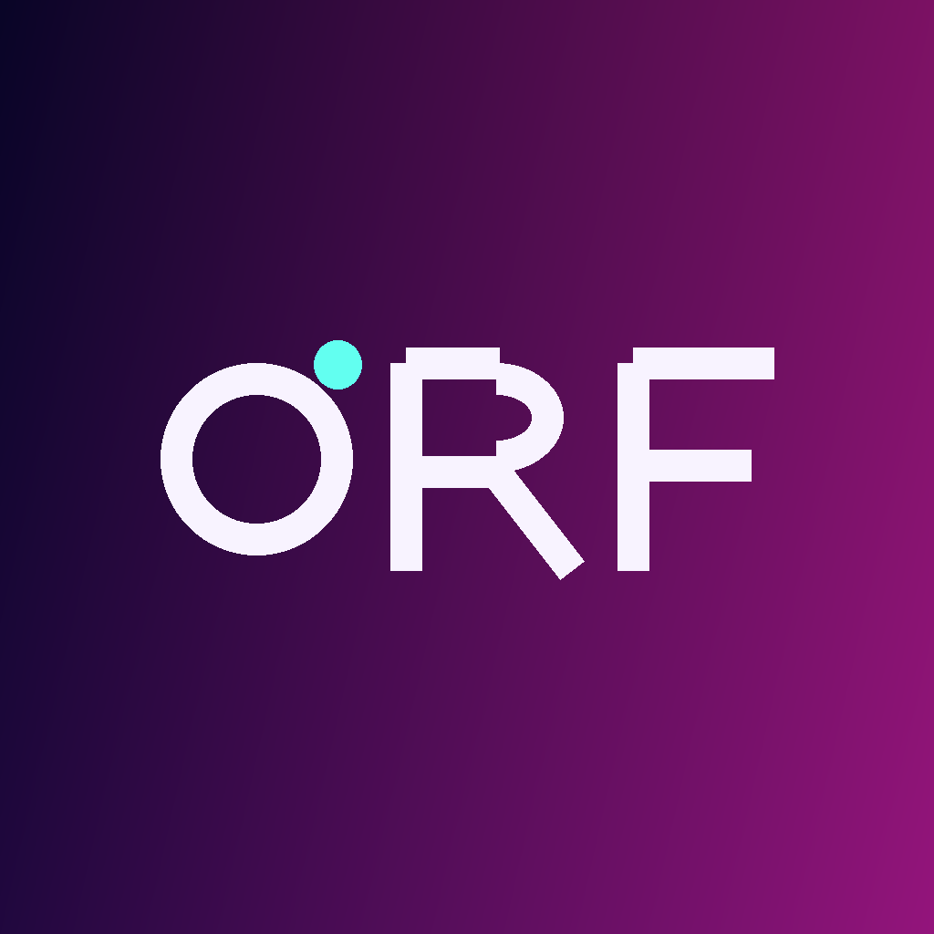 ORF avatar with cyan orbit point